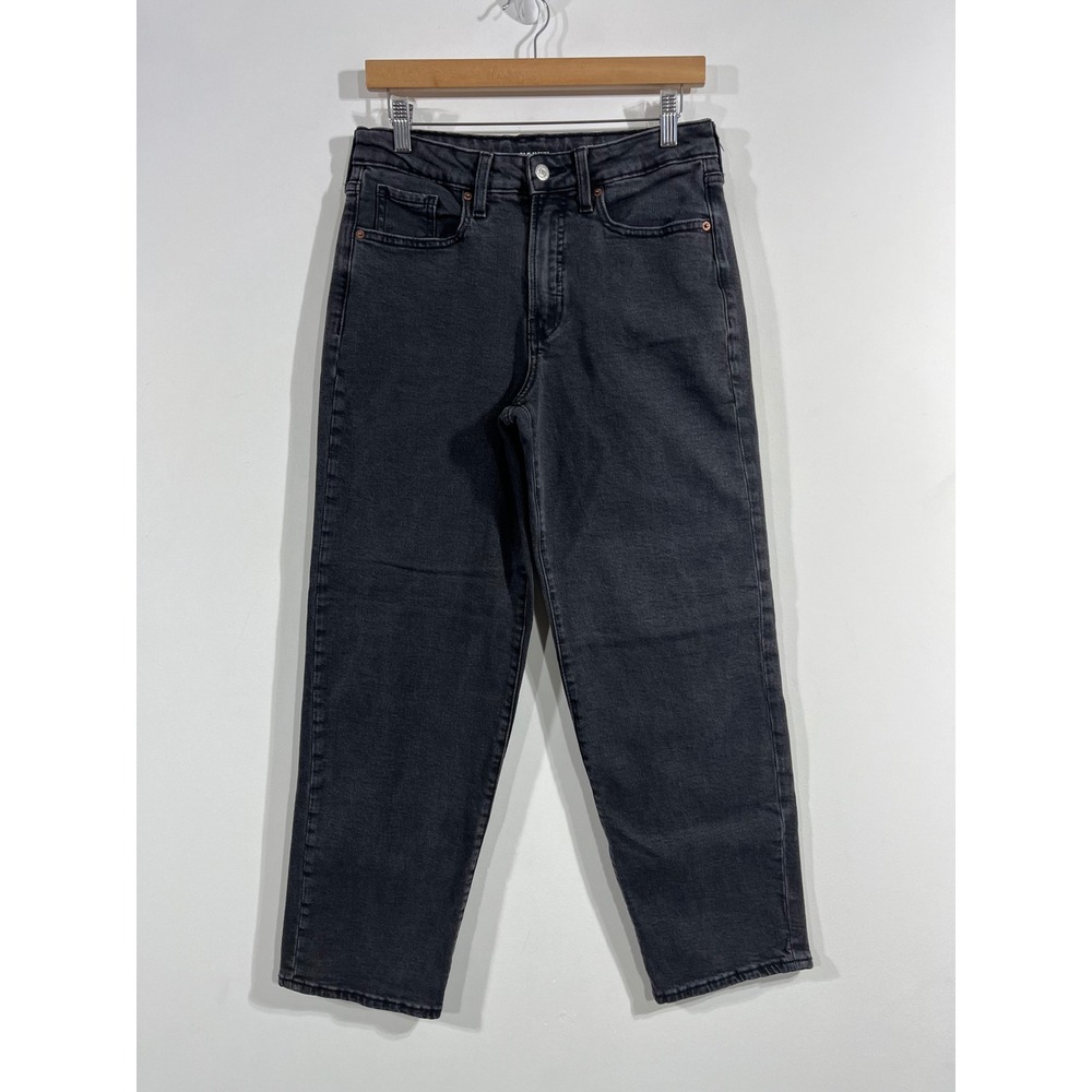 Old Navy O.G. Loose High-Rise Jeans Black Straight Leg Size 6 Classic Parisian